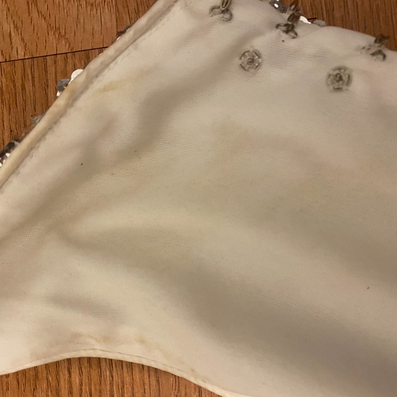 Badgley Mischka Silver Gown Size 4 - Picture 7 of 13